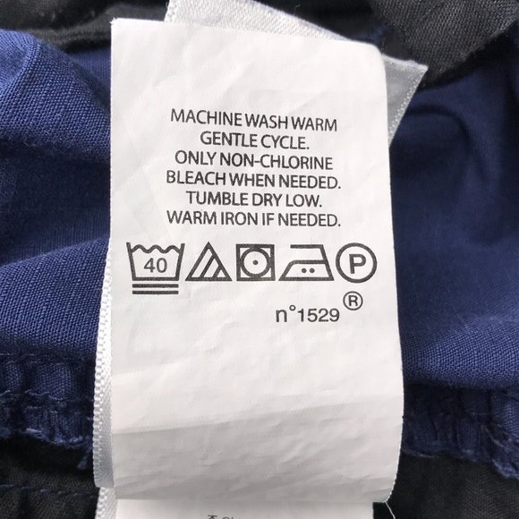 Ralph Lauren Ripstop Cargo Shorts Youth Boys 20 Blue Pony Pockets Elastic Hiking - Picture 13 of 16